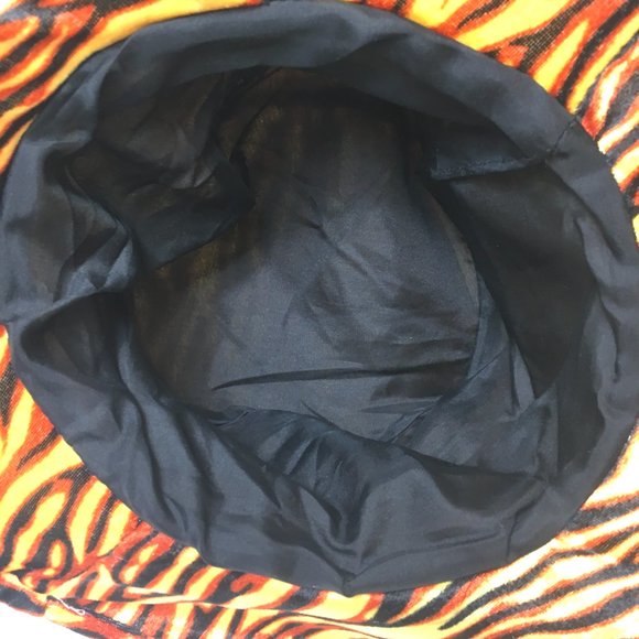 70’s Style Zebra Panne Velvet Pimp Big Daddy Hat NWOT VTG - Picture 5 of 7